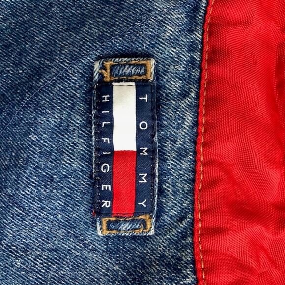 Vintage Denim Jacket with red contrast by Tommy Hilfiger L - Picture 9 of 9